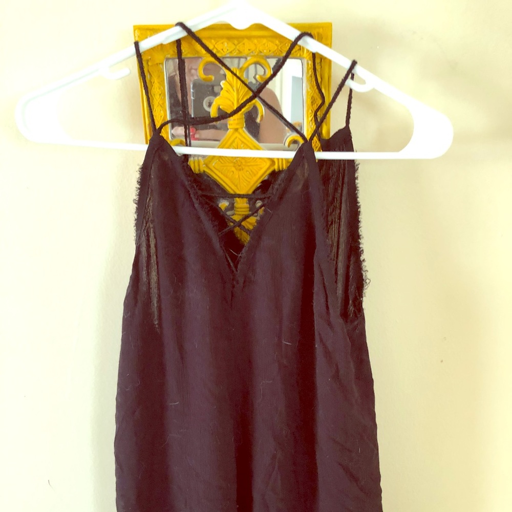 Free people slip dress crochet bottom